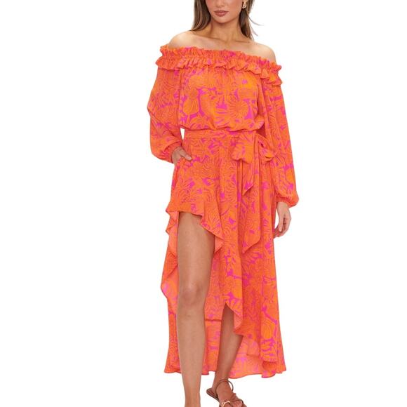 Show Me Your MuMu Dresses & Skirts - Show Me Your Mumu Bobbi Maxi Dress Orange Pink Dress Plus Size 2X NWOT